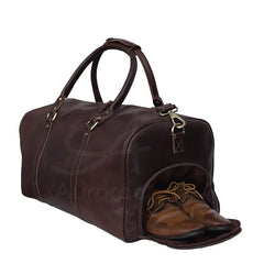 Best Selling Unisex Premium Quality Genuine Leather Travel Bags Waterproof with Fashion Zipper Closure for Men and Women