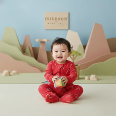 Cozy Christmas Baby Footie Pajamas Premium Organic Cotton or Bamboo Candy Cane Infant Romper Sleepsuit for Happy Holidays