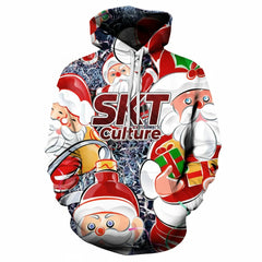 Mens Christmas Fleece Hoodie Warm Cotton Sweatshirt Custom Winter Holiday Outfit Cozy Printed Hoodie for Him Hot Sale Apparel
