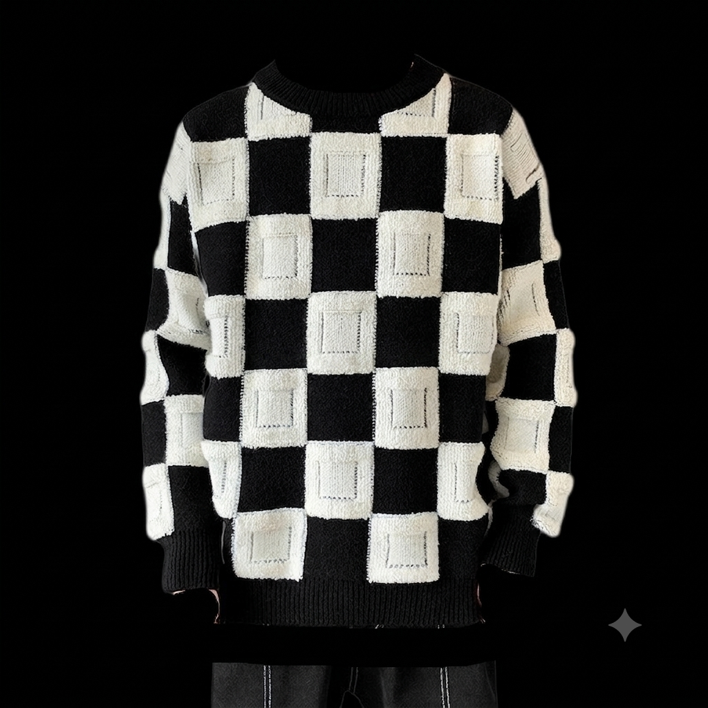 Custom  Men's Sweaters for Autumn Winter Knitted Casual Men's Knitwear with Logo Decoration