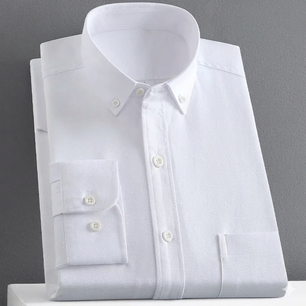 Luxury Men's 100% Cotton Oxford Shirt Long Sleeve Casual Chemise Homme Anti-Wrinkle Yarn Dyed Solid Color ODM Supply for Spring