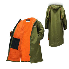 Custom Winter Recycled Waterproof Changing Robe Adults Long Sleeve Surf Poncho Coat for Surfing And Skiing