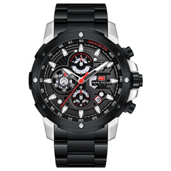 MINI FOCUS 0401G Multi Angle Gear With Three-dimensional Hollow Dial  Men Quartz Watch Punk