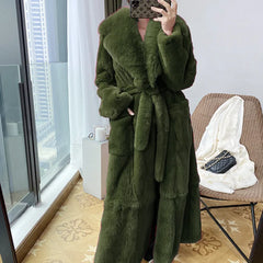 9 Colors 2022 New Fake Fur Coat Female Midi Long European Station Coat Fashion Loose Plus Size Jacket