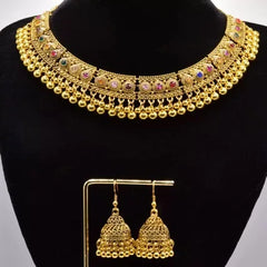 European American Personality Bell Water Drop Tassel Earrings High Sense Dinner Necklace Geometric Alloy Punk Women