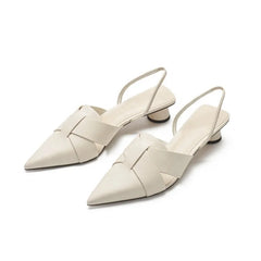 New Arrival Custom Fabric Ladies Slides Flats Elegant Pointed Toe Women's Flat Shoes with Low Heel PVC Insole Summer Weddings