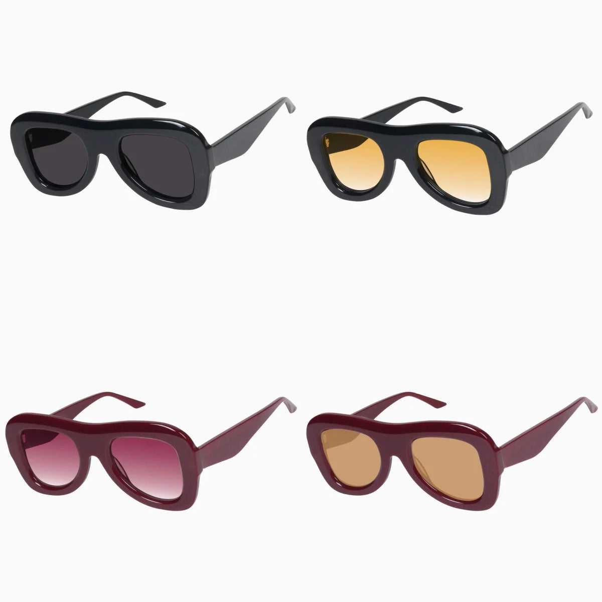 MCROONS Oversized Square Acetate Sunglasses, Polarized UV400, Unisex