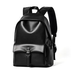 MOYYI Fashion PVC Leather Laptop Backpack for Men Anti-Theft Waterproof Men's Backpacks Travel School Bags Outdoor