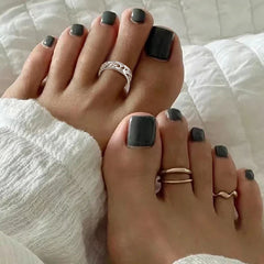 925 Sterling Silver Toe Ring for Women Adjustable Wave Open Design With Gold Plating for Wedding Engagement or Gift