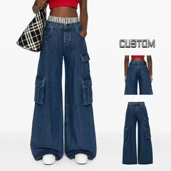 Professional Denim r Spring 2025 Women's New Casual Fashion Hip Hop Baggy Cargo Jeans  Trademark