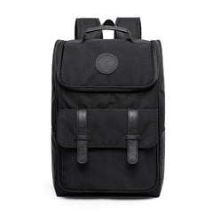 Laptop Backpack Leisure School Bag Stylish Daypack Large Capacity Fashion High Quality Waterproof for Men Black Polyester MOYYI