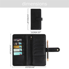 Yihe Best Selling Lizard Leather Compact Slim Ring-less Card Wallet Passport Cover Holder for Bills, Cheques, Passports