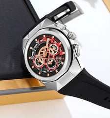 SKMEI 9377 Wholesale Luxury Silica Skeleton Analog Wrist Quartz Watch for Men Wristwatches Reloj Para Hombre