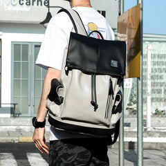 Unisex PU Leather Laptop Bags for Men Travel Backpack Bags