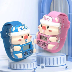 Kids Toys Watch Cartoon Piggy Cute Children Digital Watches Colorful Lights Electronic Watch Boys Girls Christmas Gifts