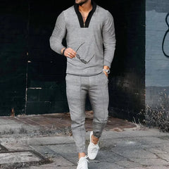 Luxury Men's Golf Sport Wear Set Casual Gym Joggers Suits Tracksuit Long Sleeve Top Joggers Fashionable Summer Casual Men