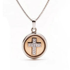 Fine Rhodium Plated Cross Pendant Fashionable Jewelry for Both Men and Women