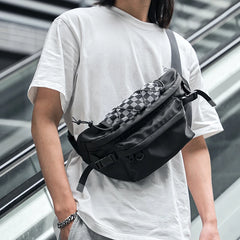 MOYYI Oxford Travel Sport Waist Bags for Men Shoulder Bags Men Crossbody Bags