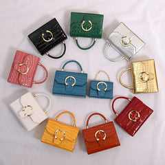 Luxury handbag ladies crocodile messenger bag ladies leather PU shoulder bag.