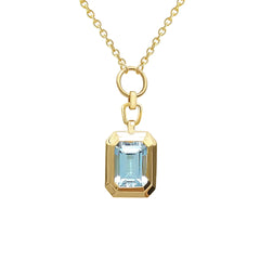 1000S Jewelry Gold Necklace 18K Solid Yellow Gold Natural Gemstone Sapphire Pedant Necklace Wholesale