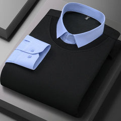 2025 New Style Chemise Homme Men Clothes Young Men's Shirt Casual Fashion 7A Antibacterial Thin Knitted Sweater Autumn