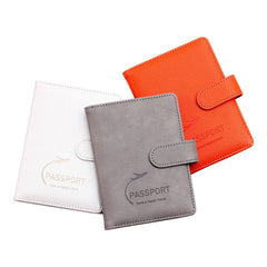 Hot Selling Soft-touch PU Leather Passport Wallet Promotional Personalized Travel Passport Holder With Magnetic Buckle Closure