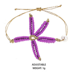 Fashion Simple Bracelet Handmade Charm Pattern Pink Color Bracelet for Feminine Gift Giving