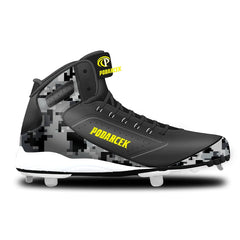 Mid Top Lace up Baseball Boots Shoes Outdoor Camo Men's Baseball Metal Cleats