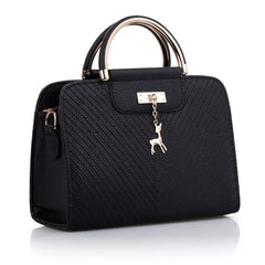 New   Pu Leather Messenger Bag Square Classic Female Designer Handbag