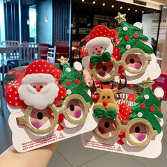 Christmas Glasses Frame Festival Gift Decorative Glasses Santa Claus Glasses Party Decorations Kids Funny Toys