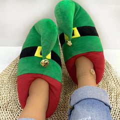Parent-child Cotton  Plush Slippers autumn and winter Christmas  Shoes For Couple indoor Footwear  manufacturers wholesale