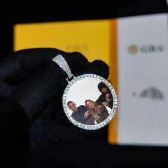 925 Sterling Silver Jewelry Moissanite Picture Pendant Passes Diamond Tester Customized Photo Pendant Necklace