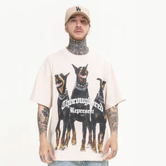 New Soul Hound t Shirt for Men High Quality Loose Casual Short Sleeve T-shirt for Men Printed
