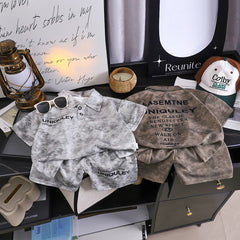 Summer Trendy Casual Kids Clothing Wholesale Boys Short Sleeve Polo Shirt T-Shirt Stylish Letter Logo Pattern for Children