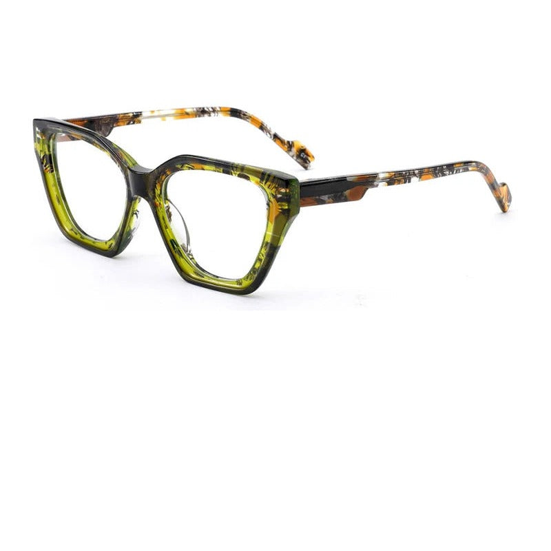 MCROONS Geometric Acetate Glasses front angle