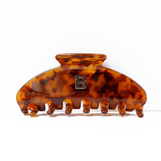 CANYUAN Personalized Custom Half-moon Metal logo B Acetate Large Hair Claw Cute Ladies Hair Accessories Claw Clips Customization