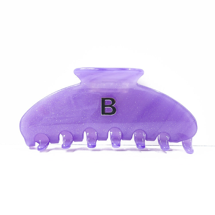 CANYUAN Personalized Custom Half-moon Metal logo B Acetate Large Hair Claw Cute Ladies Hair Accessories Claw Clips Customization